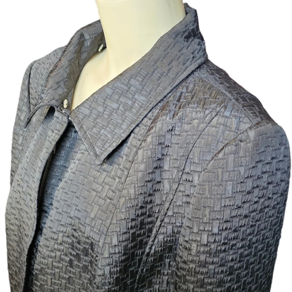 ALFANI shiny textured jacket. - Picture 3 of 6